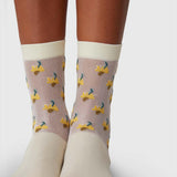 Embla Flower Socks - Cream