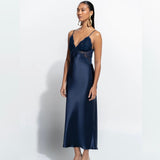 Isabelle Silk Slip - Midnight