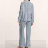 Nautico Long PJ Set - Slate Stripe