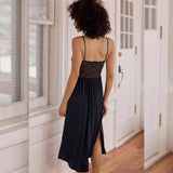 Mariana Long Chemise - Black