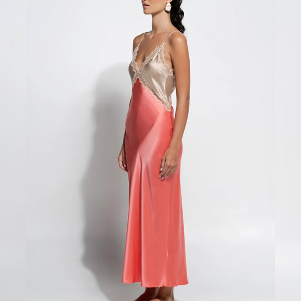 Sadie Slip - Coral/Almond