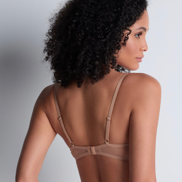 Sheer Emotion Half Cup Bra - Sand