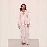 Gisele Long PJ Set - Sorbet Pink/Black