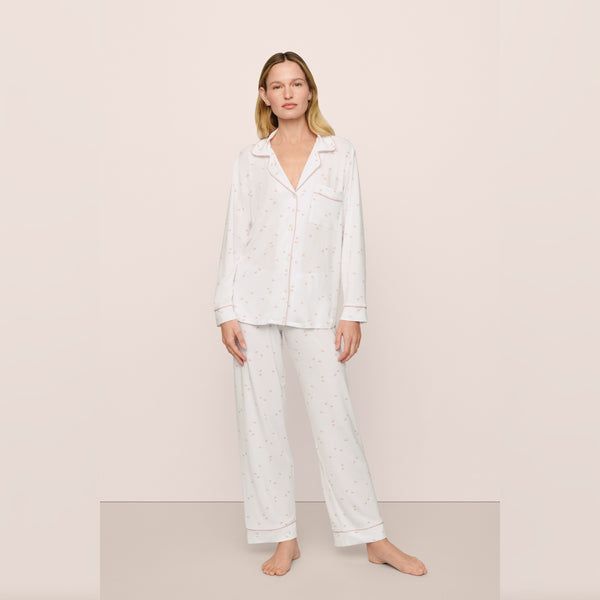 Gisele Printed Long PJ Set - Pink Daisy