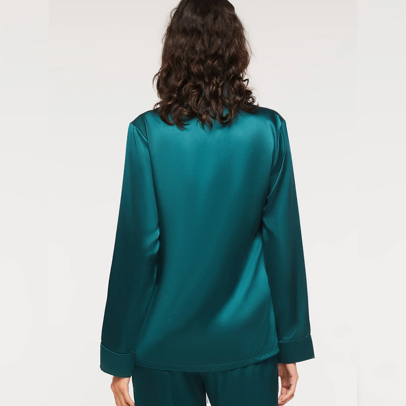 Fine Finishes Silk Pyjama - Emerald