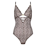 Crazy in Love Bodysuit - Satin Brown
