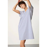 Feanne Nightdress - Cobalt Stripe