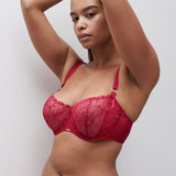 Fleurs Balconette Bra - Candy Apple