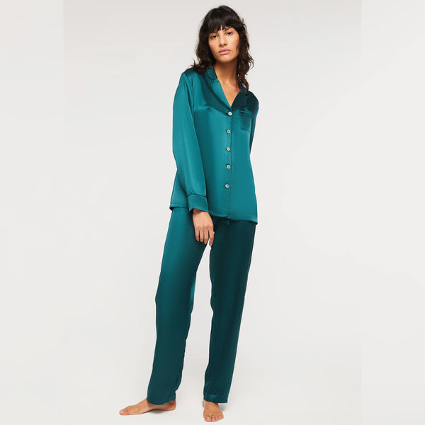 Fine Finishes Silk Pyjama - Emerald