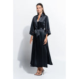 Gigi Long Robe - Black