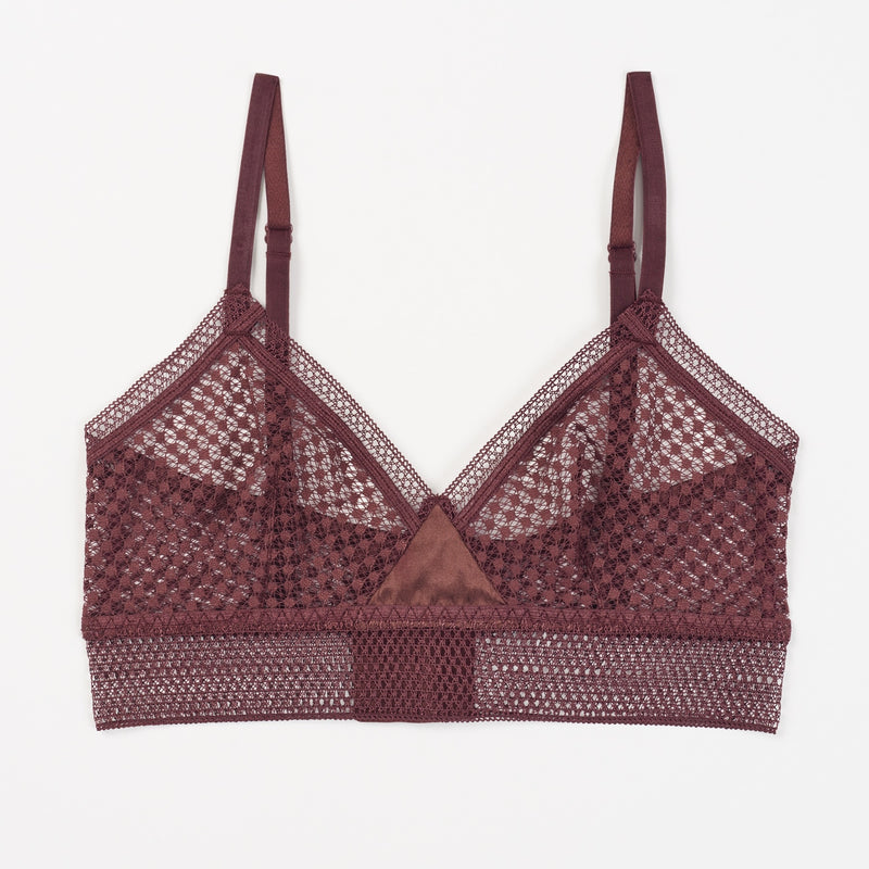Bella Soft Cup Triangle Bra - Merlot