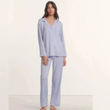 Gisele Long PJ Set - Lavender Dusk/Ivory