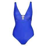 Emily Plunge Swimsuit - Electric Blue