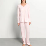 Cotton Silk L/S Pyjamas - Honeydew