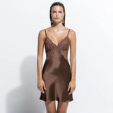 Isabelle Silk Chemise - Cacao