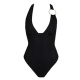 Lita Padded Triangle Swimsuit - Black