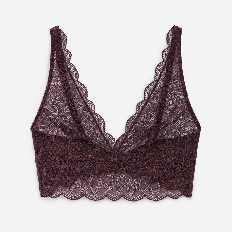 Dahlia Soft Plunge Bra - Cherry Lacquer