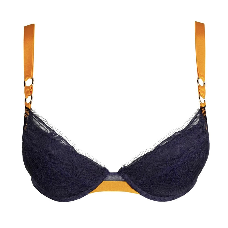 Lovelace Push Up Bra - Evening Blue