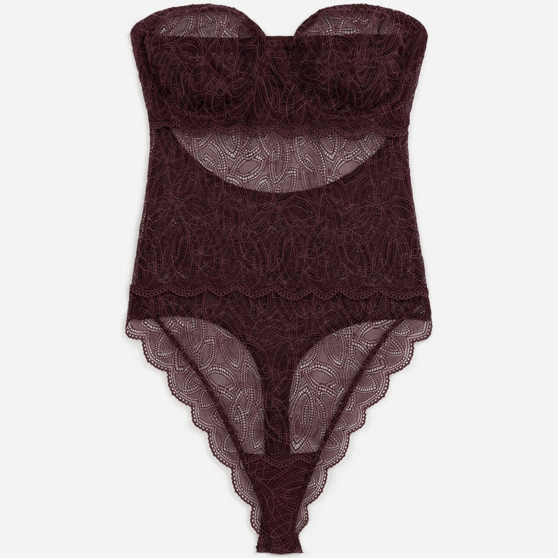 Dahlia U/W Strapless Bodysuit - Cherry Lacquer