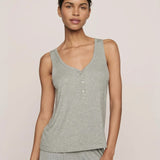 Dream Rib V Tank - Dark Heather Grey
