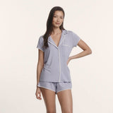 Frida Shorty PJ Set - Lavender Dusk/Ivory