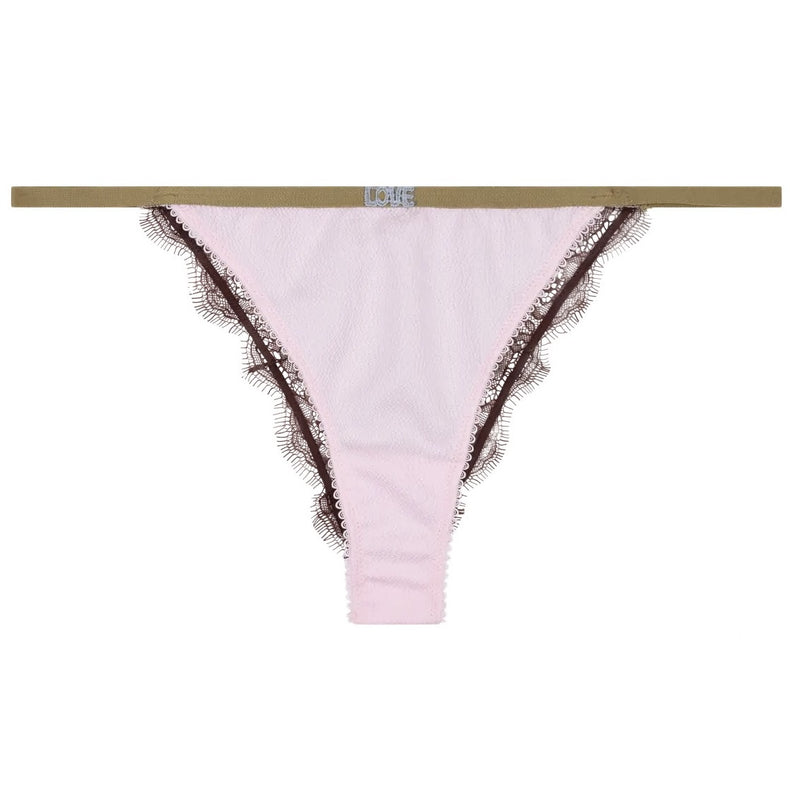 Charlotte Brazilian Brief - Pink/Dark Brown