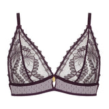 Mystery of Love Triangle Bralette - Plum