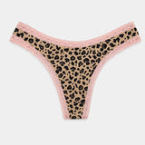 The Thong - Peach Latte Leopard