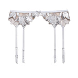 Lily Embroidered Garter - Platinum