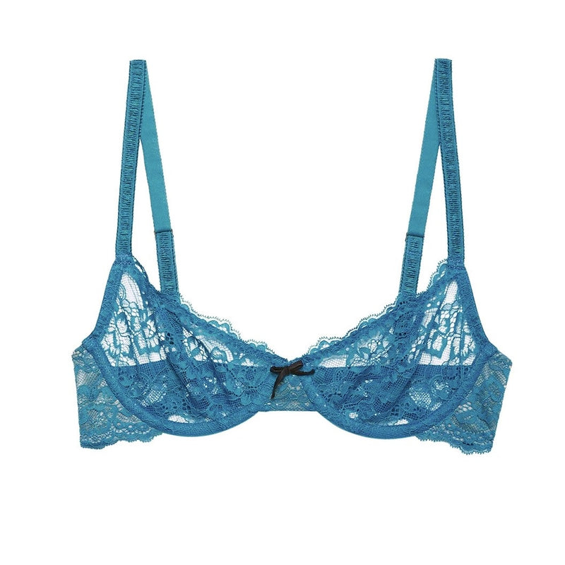 Bianca Lace Bra - Aquamarine