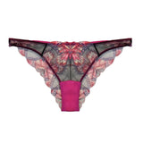 Butterfly Embroidered Cheeky Brief - Cerise