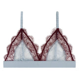 Love Lace Bralette - Light Blue/Bordeaux