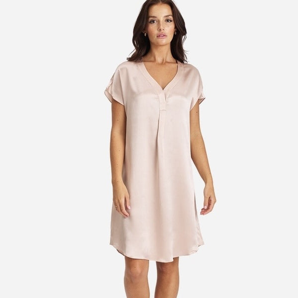 Silk Sleepshirt - Dusk Pink