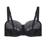 Fleur Du Jour Balcony Bra - Black