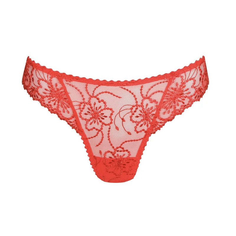 Jane Lace Thong - True Red