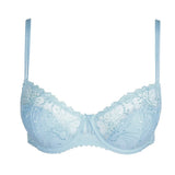 Jane Half Padded Lace Balcony Bra - Milky Blue