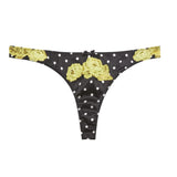 Juliet Silk and Lace Thong - Polka Dot
