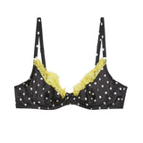 Juliet Silk and Lace Demi Bra - Polka Dot