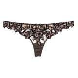 Lily Embroidered Thong - Leopard Lily