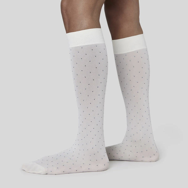 Eira Dot Knee High - Ivory