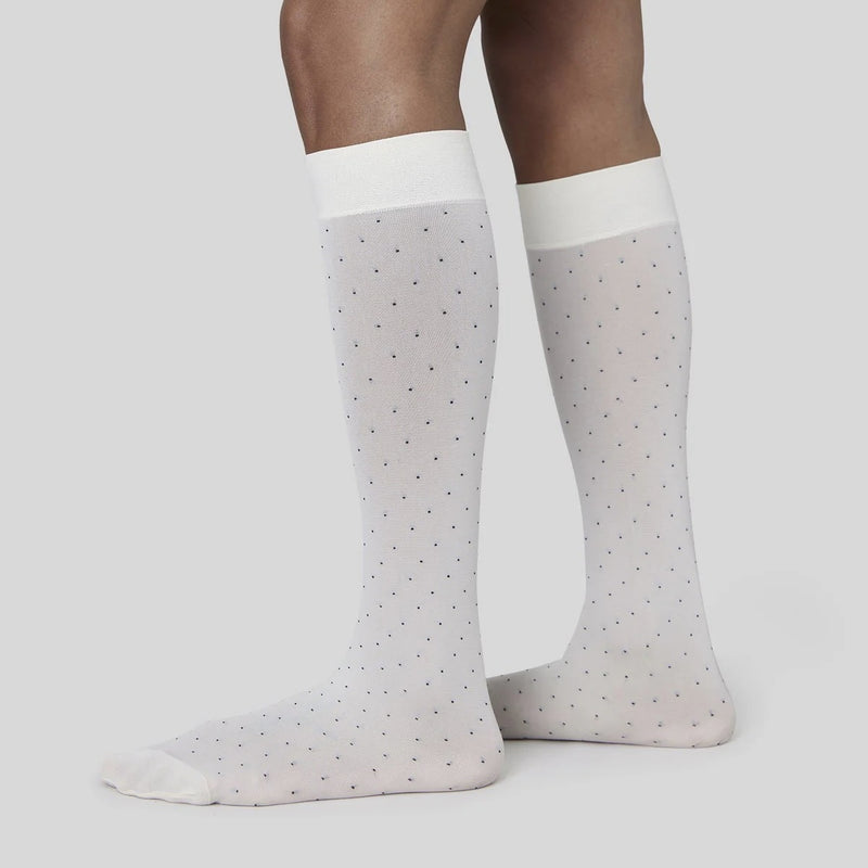 Eira Dot Knee High - Ivory