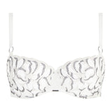 Fleurs Balconette Bra - Milk/Black