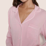 Gisele Long PJ Set - Pink Nectar/Ivory