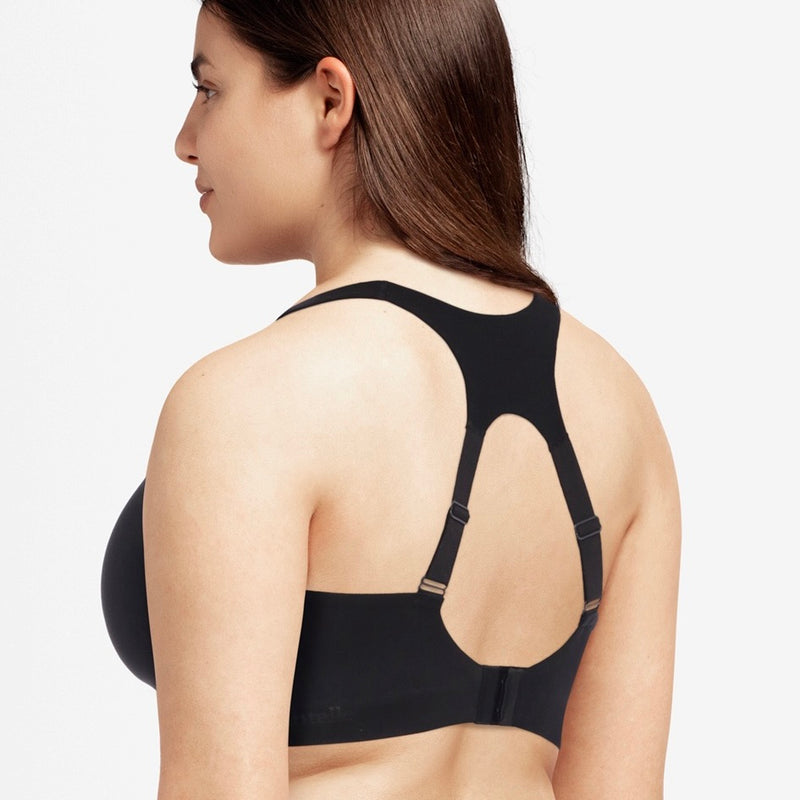 Padded Sports Bra (High Impact, Wire Free) - Black