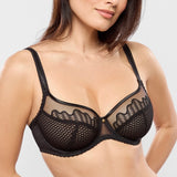 Luna Low-Necked Bra - Black