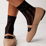 Erica Crochet Socks - Black