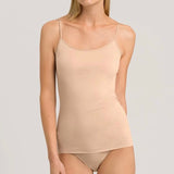Cotton Seamless Spaghetti Top - Beige