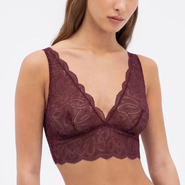 Dahlia Soft Plunge Bra - Cherry Lacquer