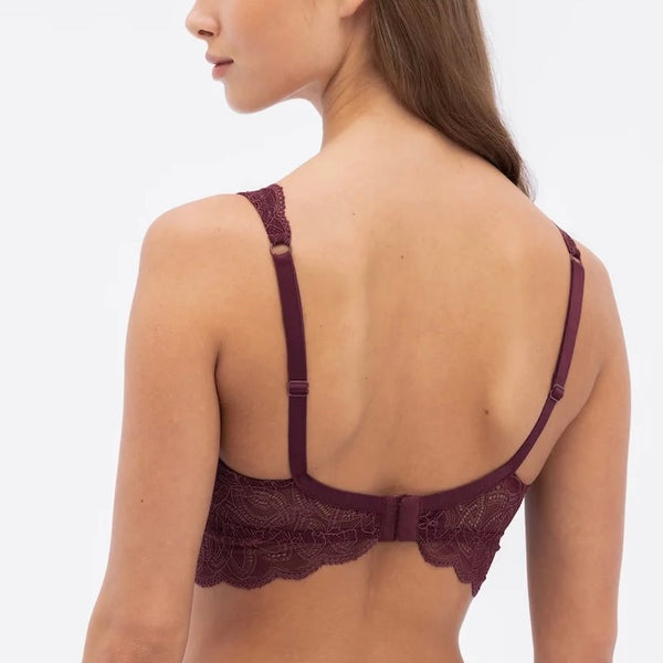 Dahlia Soft Plunge Bra - Cherry Lacquer