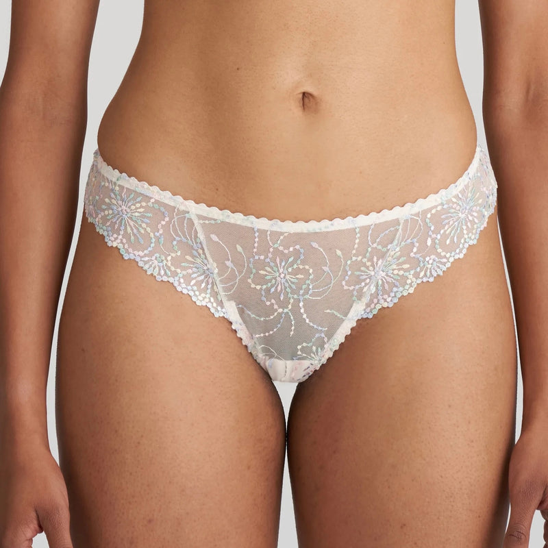 Jane Lace Thong - Boudoir Cream